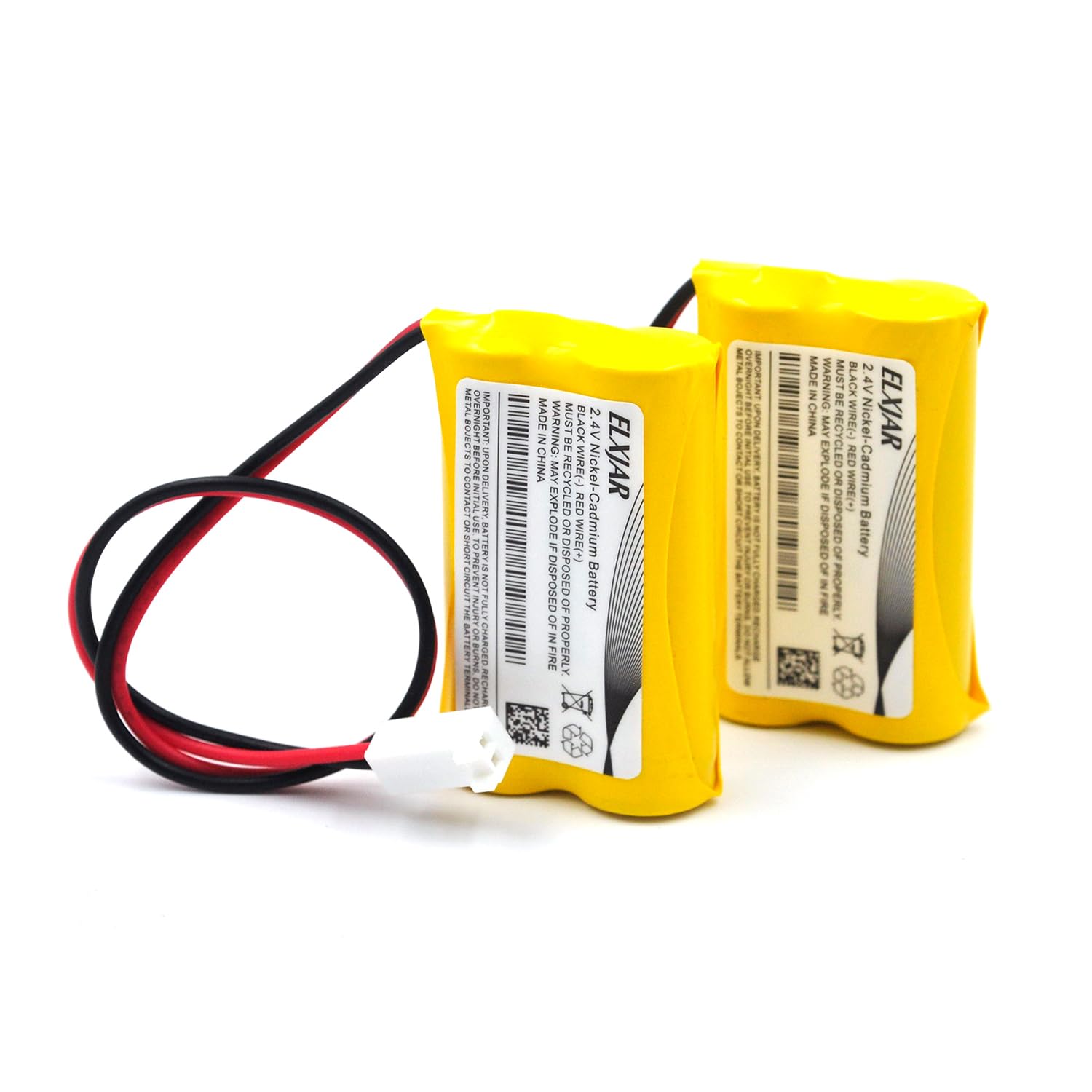 Lunggwey (2-Pack) 2.4V 800mAh Ni-CD Battery Pack Replacement for